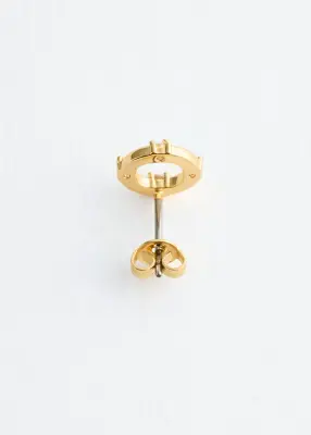 Clous d'oreilles ornés de strass - Doré — photo 3