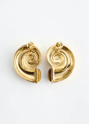 Boucles d’oreilles en forme de coquillage - Doré — photo 3