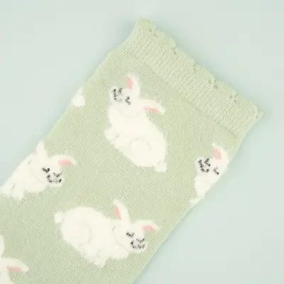 Chaussettes Lapin vert sauge – Coucou Suzette — photo 2