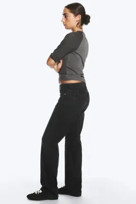 Jean droit standard taille basse Arrow - Tuned Black – Noir — photo 1