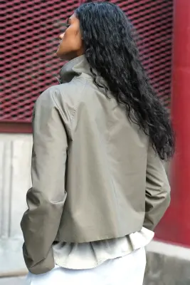 Trench-coat court - Taupe — photo 3