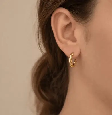 Boucles d'oreilles torsadées Monica — photo 2