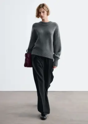 Pull oversize en laine et cachemire - Gris — photo 1