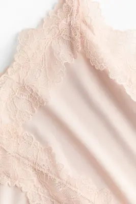 Top à bretelles fines en jersey romanite - Rose pêche clair — photo 4