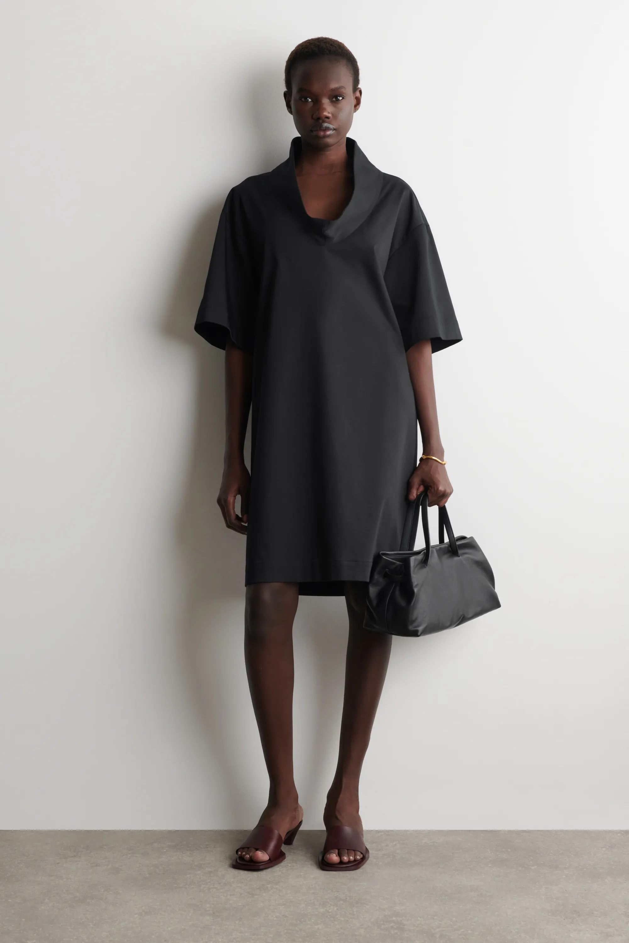 SAC CABAS BATEAU - CUIR - NOIR