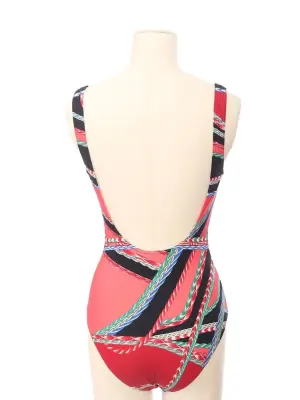 Maillot de bain une pièce imprimé rouge noir vert bleu Prix boutique 500€ Taille S — photo 3