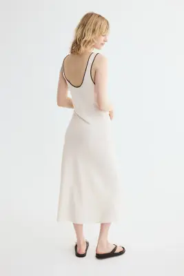 Robe combinaison en lin mélangé - Blanc — photo 3