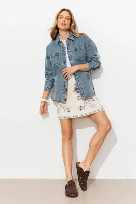 Veste surchemise en jean Femme — photo 5