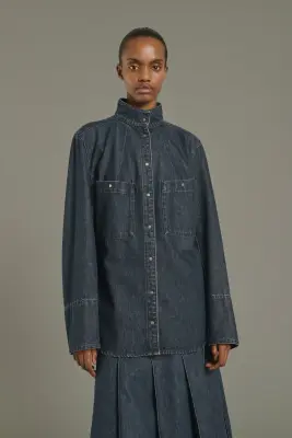 CHEMISE LESLIE BLEU GRIS — photo 1