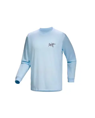 Kragg SL Cotton Bird Tile Shirt LS Alpine Blue / Moondrop — photo 1