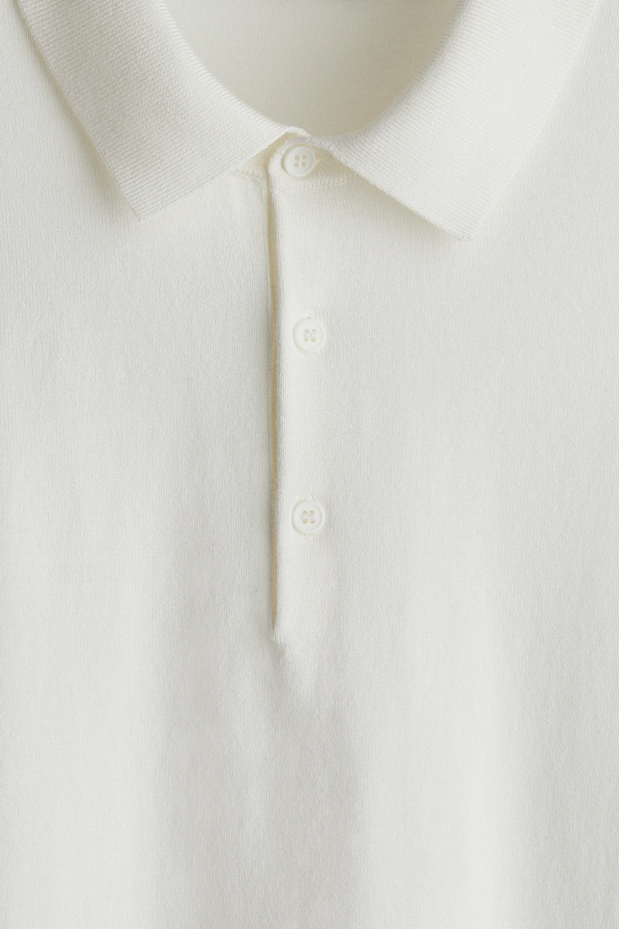 Polo Regular Fit en maille fine - Blanc
