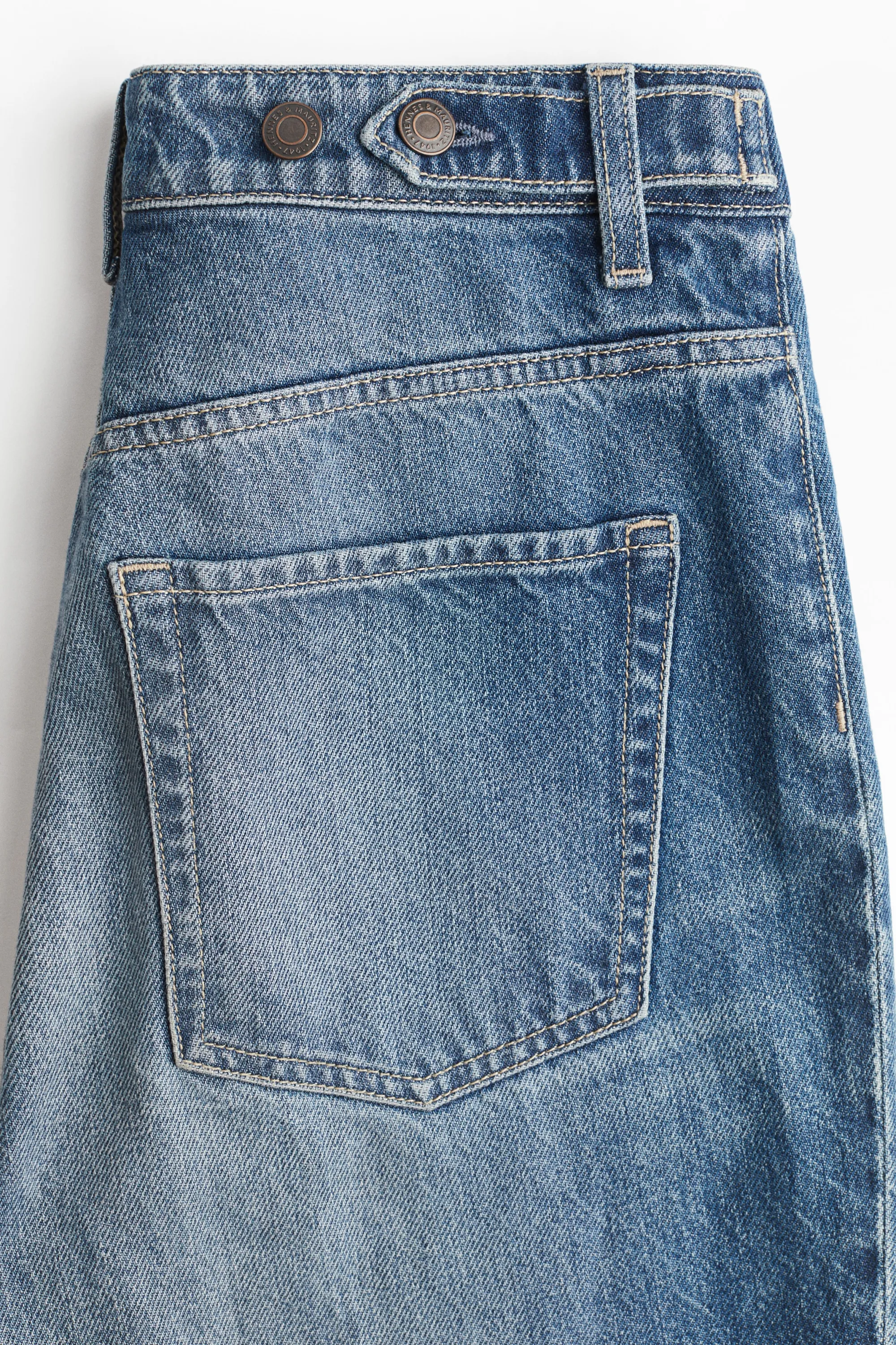 High Flared Jeans - Bleu denim délavé