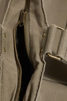 Grand sac cabas en toile - Vert kaki — photo 4