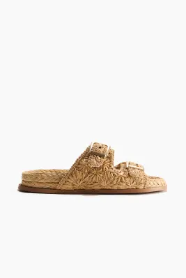 Sandales façon espadrilles - Beige — photo 2