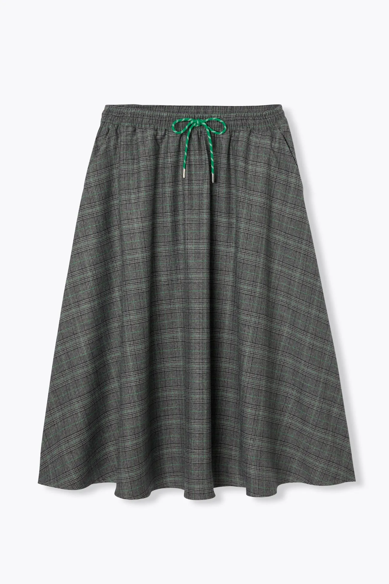 Jupe midi à carreaux Femme