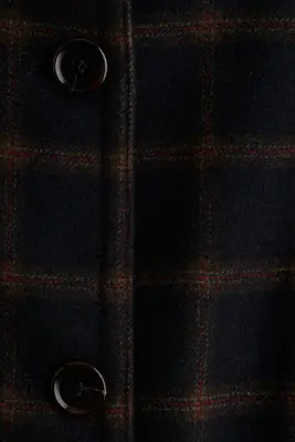 Veste en laine mélangée - Bleu marine/carreaux — photo 5
