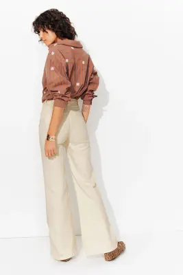 Pantalon flare taille haute — photo 4