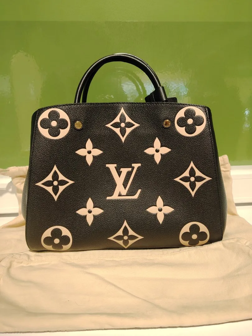 Maroquinerie montaigne mm cuir epi monogram noir avec bandouliere