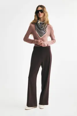 Pantalon chic - Marron foncé — photo 2