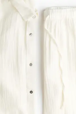 Pyjama en mousseline de coton - Crème — photo 5