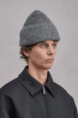 Alpaca Beanie - Gris Chiné Anthracite — photo 2