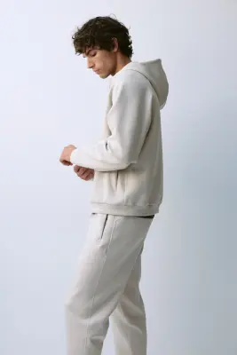 Veste de sport zippée à capuche DryMove™ - Taupe clair — photo 4