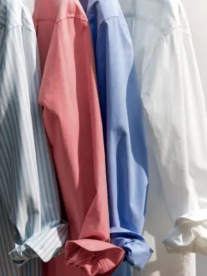 Chemise Oxford classique - Bleu clair/Blanc — photo 2