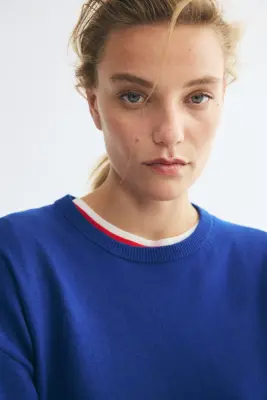 Pull oversize - Bleu foncé — photo 1