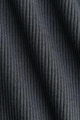 Gilet en maille côtelée de viscose mélangée - Gris foncé — photo 4
