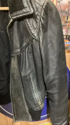Veste en cuir noir Yes or No — photo 3