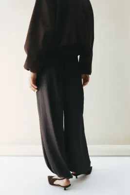 Pantalon ballon - Marron foncé — photo 2