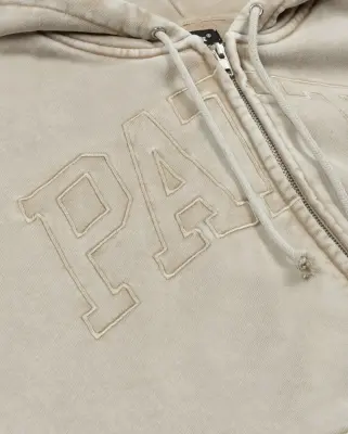 Loopback Logo Zip Hooded Sweater Irish Cream — photo 4