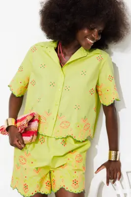 Chemise brodée Femme — photo 2