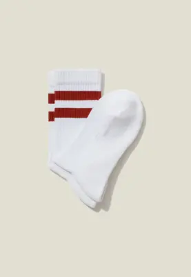 Les chaussettes côtelées - Rayures terracotta — photo 4