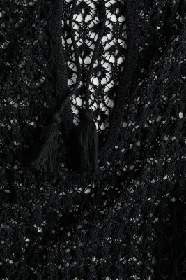 Robe de plage façon crochet - Noir — photo 4