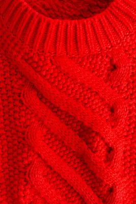 Pull en laine mélangée - Rouge — photo 3