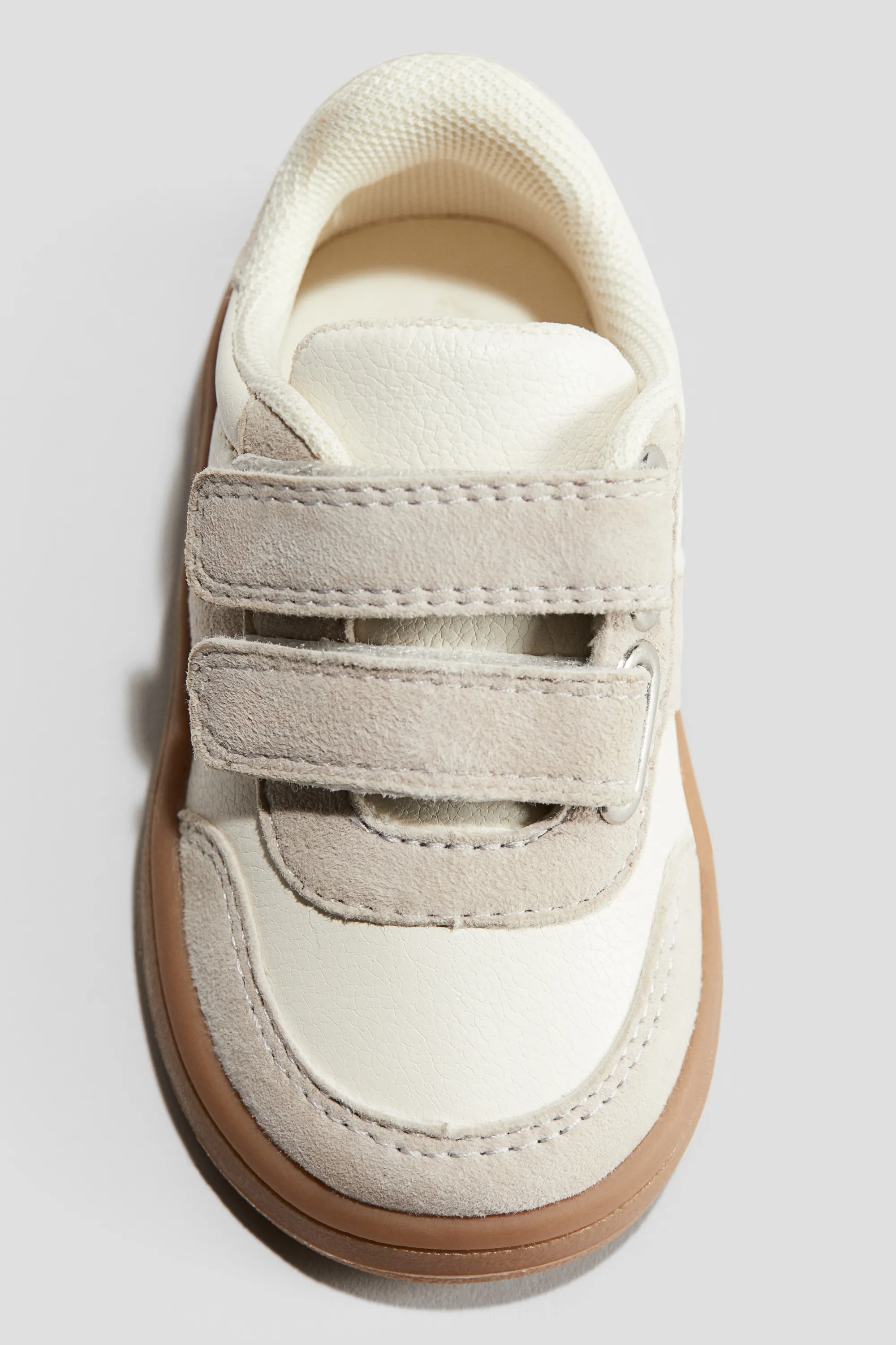 Sneakers en cuir - Blanc/beige clair