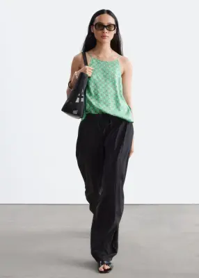 Pantalon large - Noir — photo 1