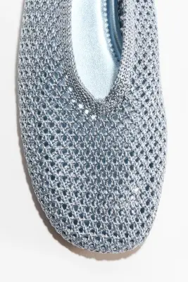 Ballerines tressées - Bleu ancien clair — photo 2