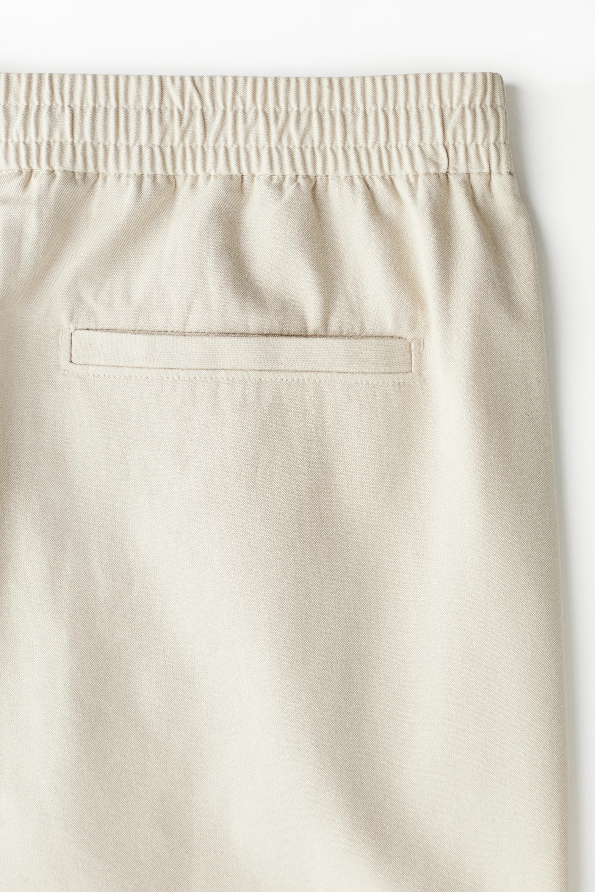 Pantalon Relaxed Fit en twill de coton mélangé - Beige clair