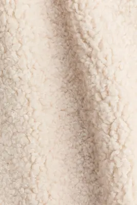 Veste péplum en tissu Teddy bear - Beige clair — photo 5