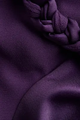 Robe asymétrique avec détail tressé - Violet — photo 5