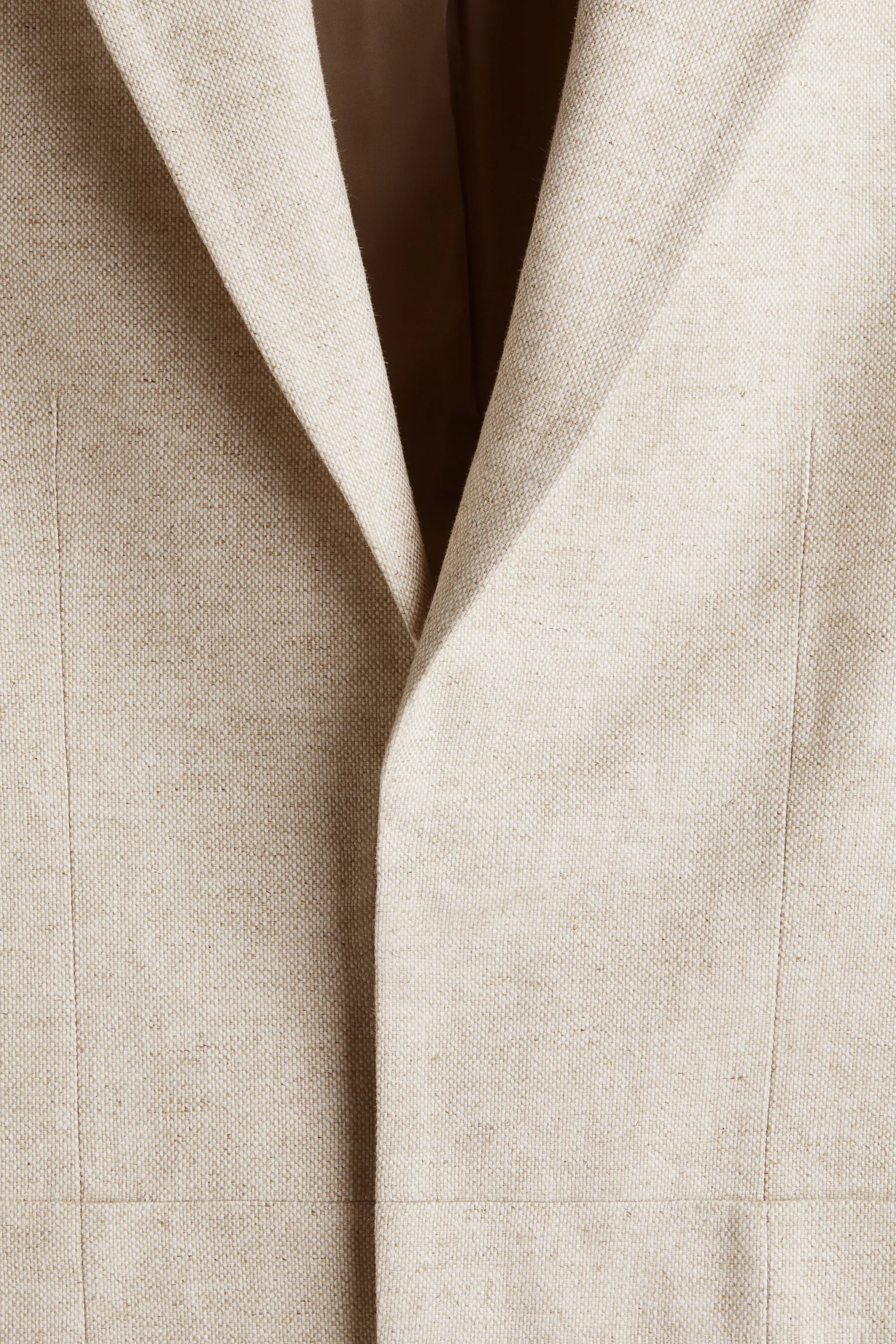 Veste Relaxed Fit en lin mélangé - Beige
