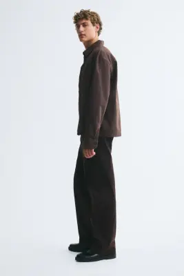 Chino Relaxed Fit en coton - Marron foncé — photo 4