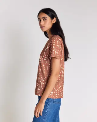 Tee-shirt Bree cannelle tacheté — photo 4