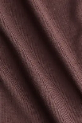 Top à col cheminée en modal mélangé - Marron foncé — photo 3