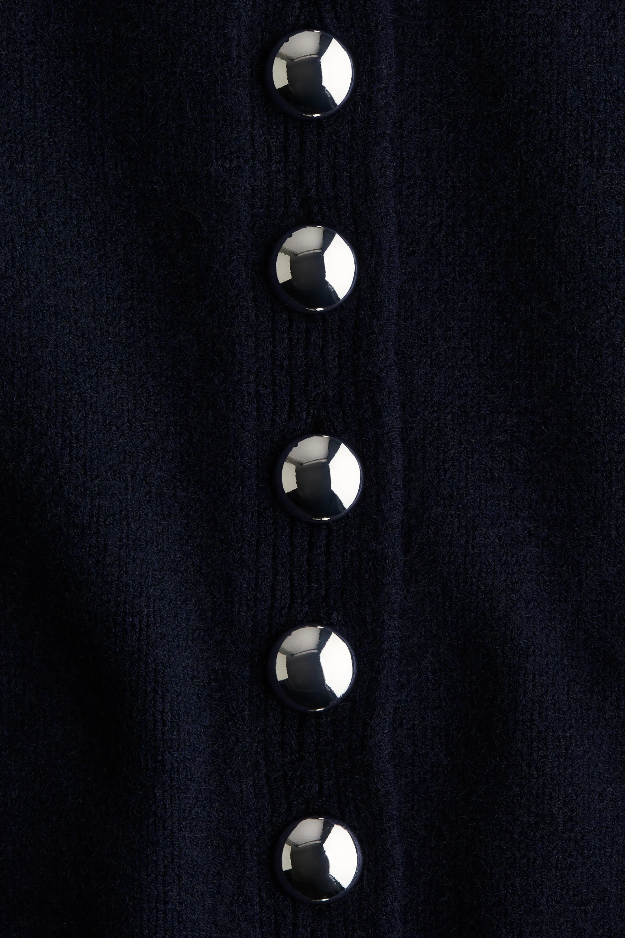 Robe en maille avec boutons devant - Bleu marine