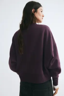 Sweat oversize - Violet foncé — photo 3