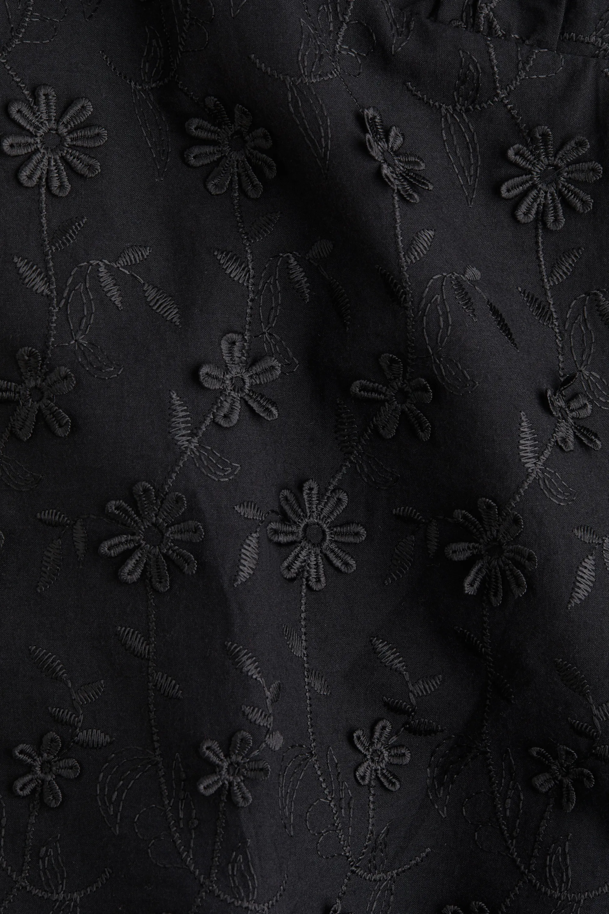 Robe en coton avec applications - Noir