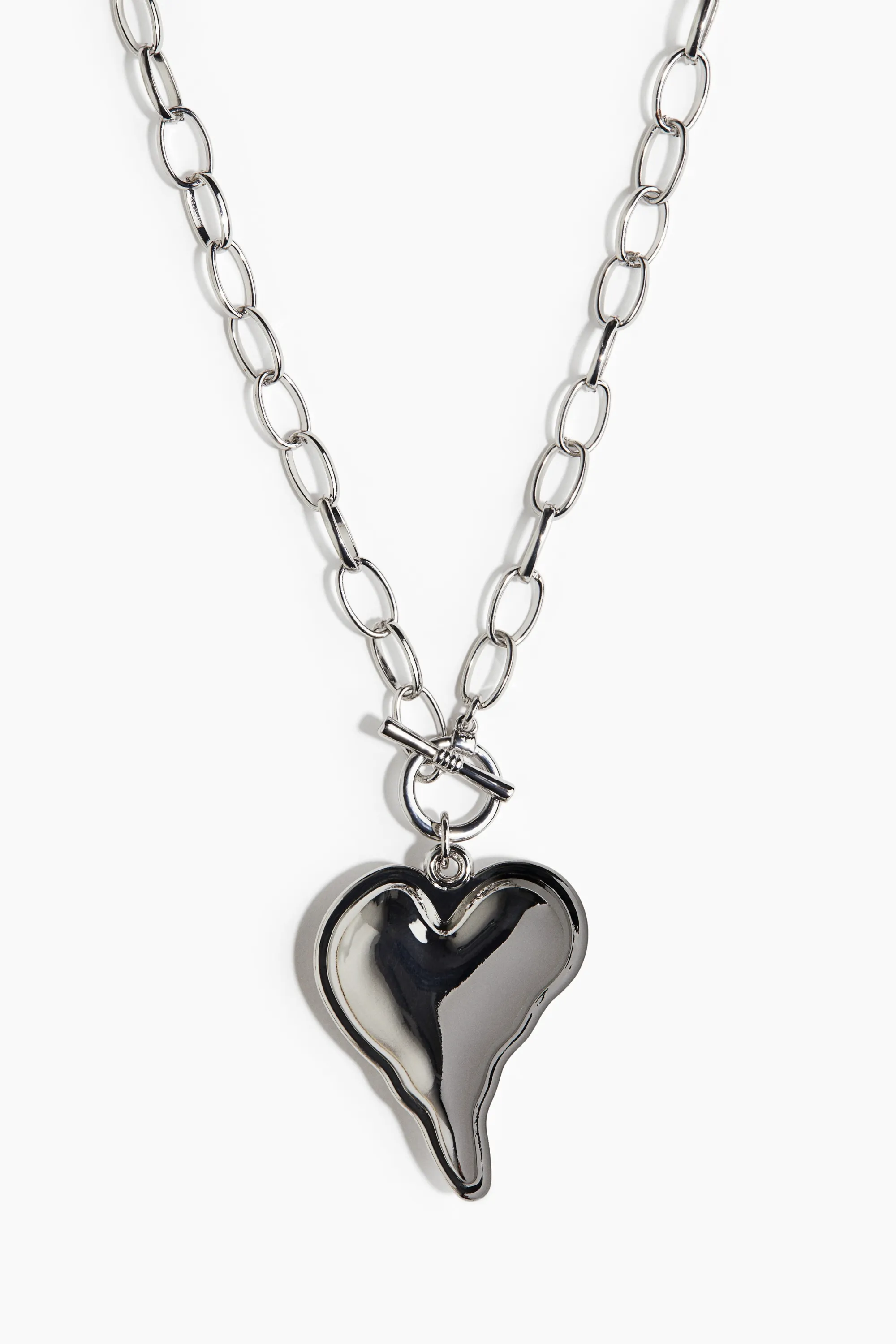Collier avec pendentif cœur - Argenté